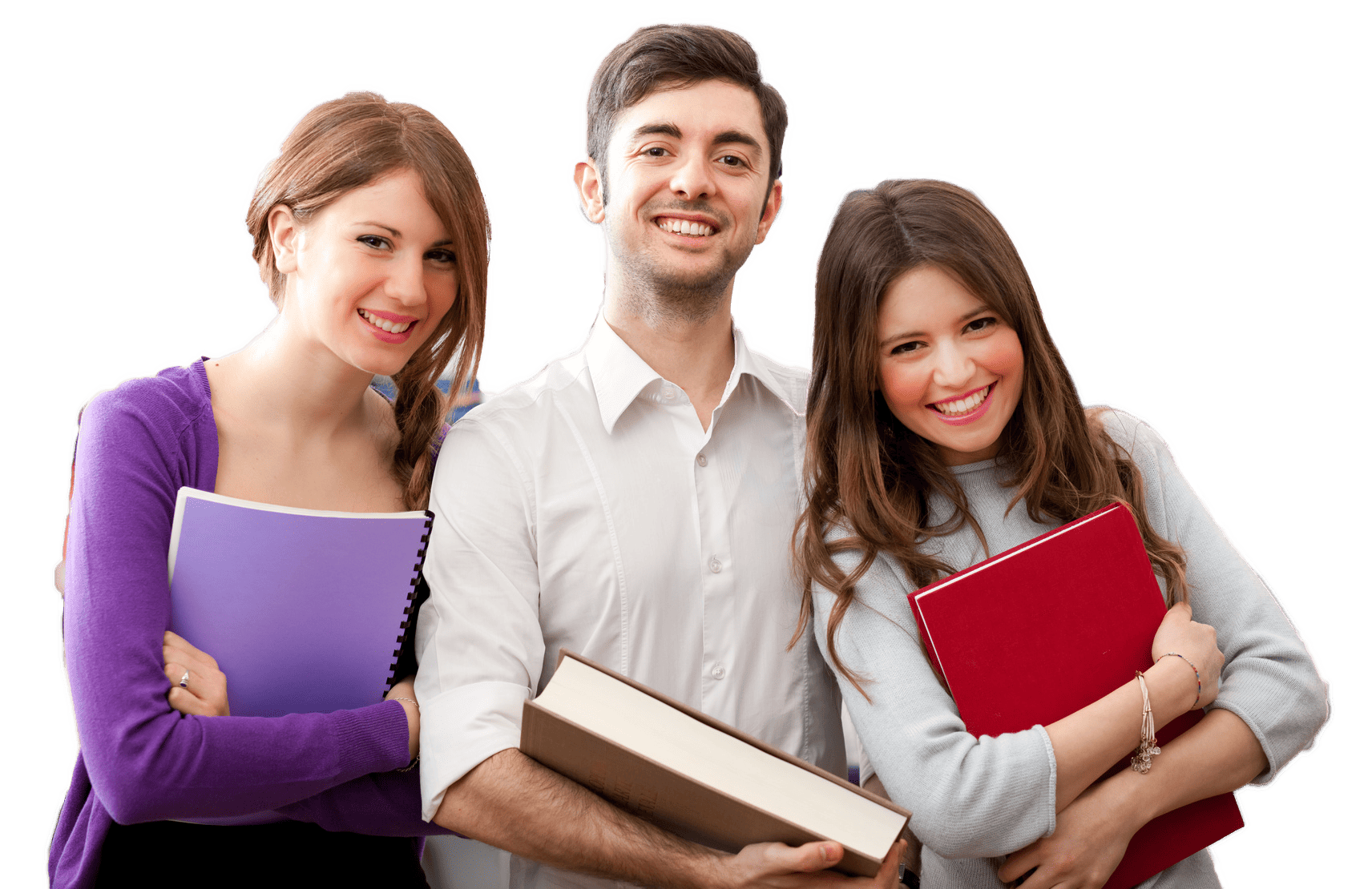 Estudiantes con libros